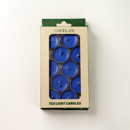 Blue Tealight Candle - Set of 10