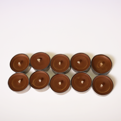 Brown Tealight Candle - Set of 10